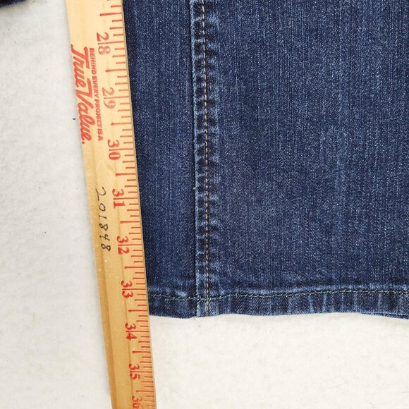 Banana Republic Jeans Womens 8 Long Blue Bootcut Stretch Denim Dark Wash Casual - Picture 5 of 11